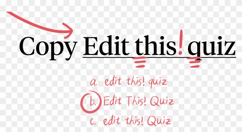 Copy Edit This Quiz - Calligraphy Clipart