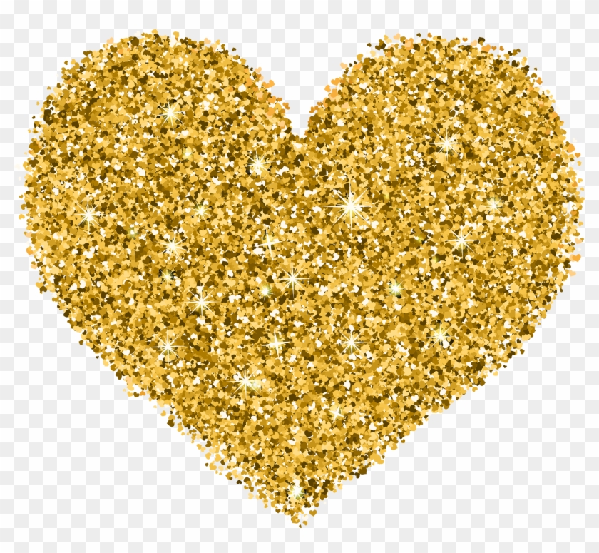View Full Size - Transparent Golden Hearts Clipart #5790360