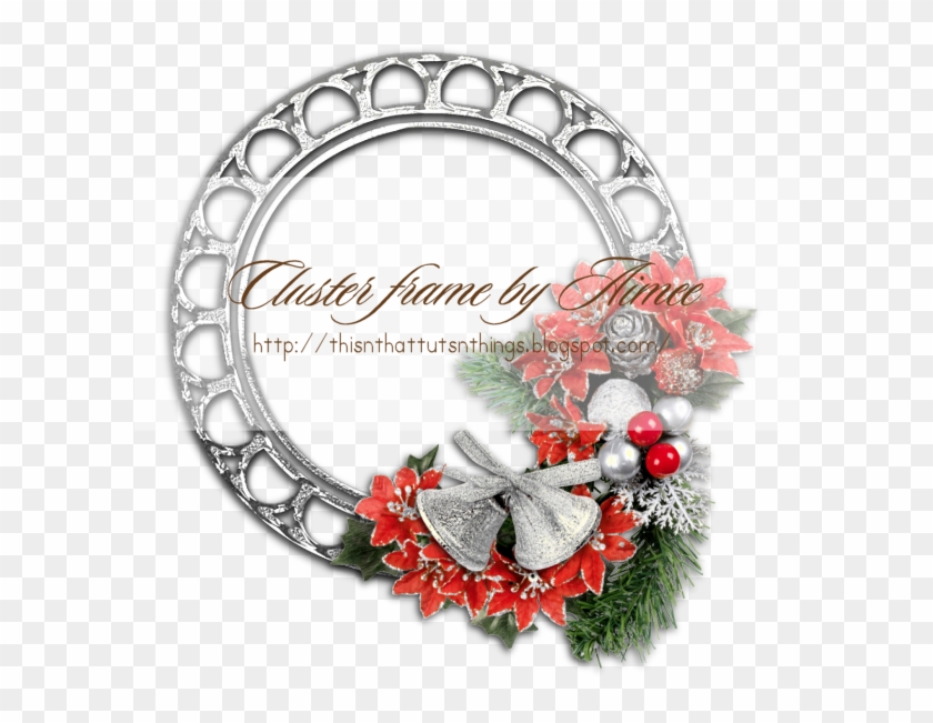 **here's A Bonus Cluster Frame I Made With This Kit - Wreath Clipart #5790467