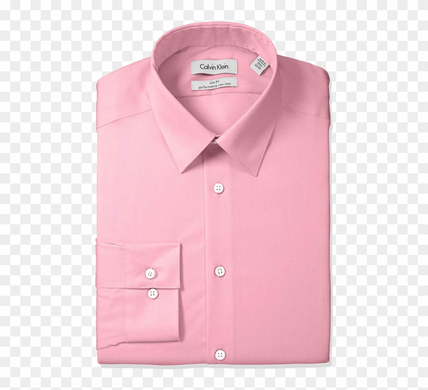 Calvin Klein Slim Fit Pink Shirt - Button Clipart