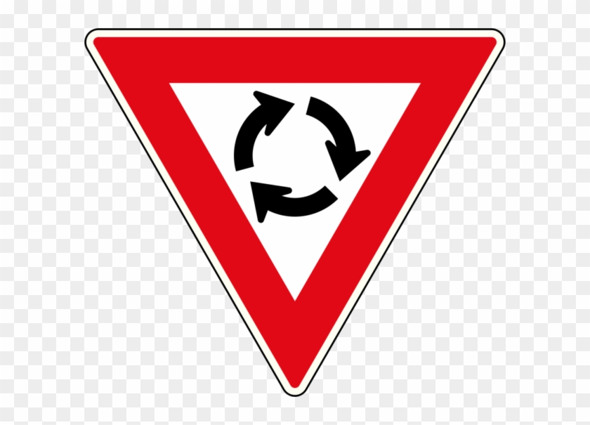 Yield At Circle - Traffic Signs South Africa Clipart #5790709