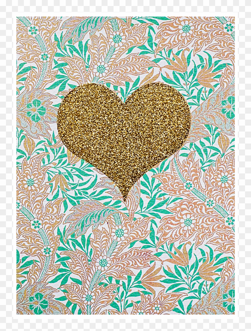 Mint Golden Heart - Heart Clipart