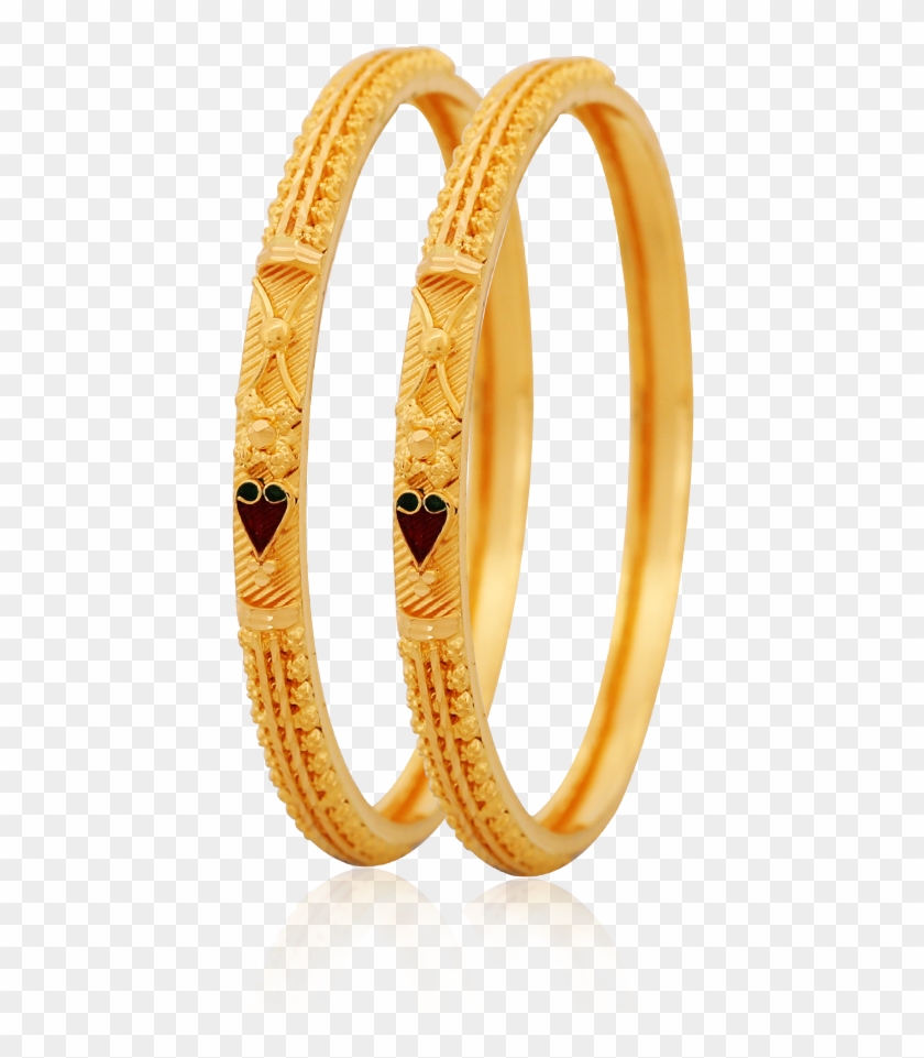 Trendy Golden Heart Bangles - Bangle Clipart