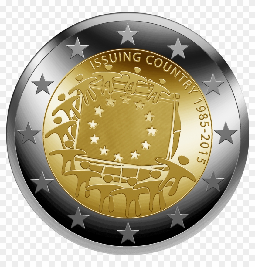 30 Years Of The Eu Flag Coin - Georgios Stamatopoulos Clipart #5791250