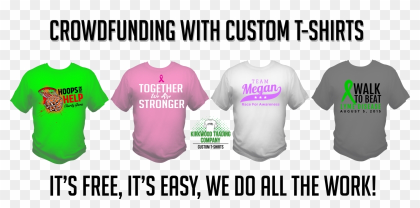 Crowdfunding With Custom T-shirts - Active Shirt Clipart