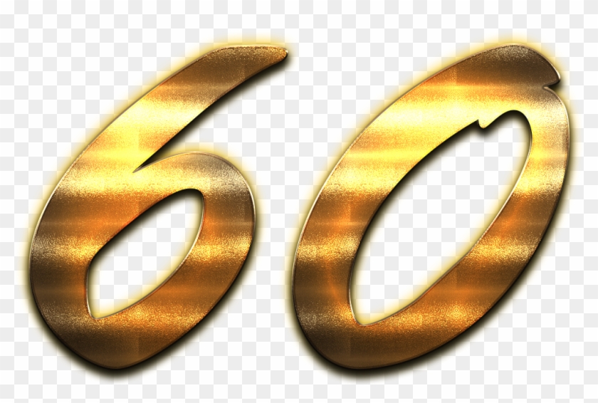 60 Number Golden Png - Transparent Gold 60 Png Clipart #5792151