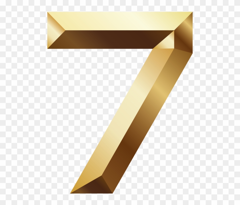 7 Golden Numbers - Bronze Clipart #5792339