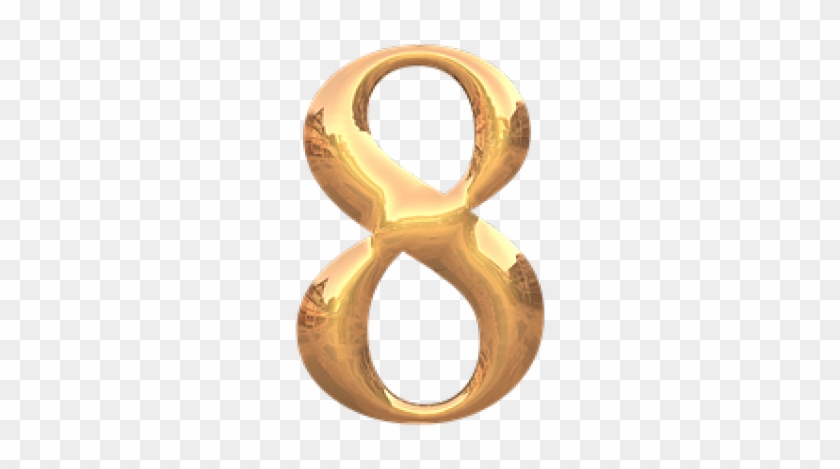 Images Numbers - Number 8 Gold Transparent Clipart