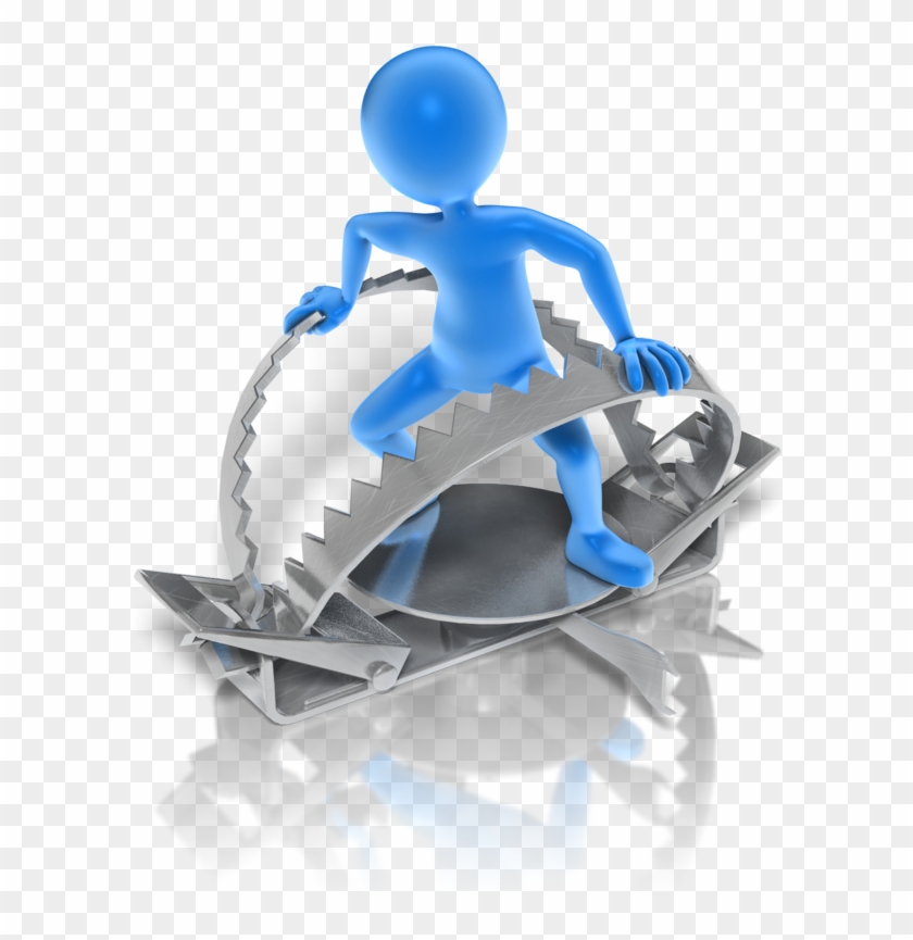 Stick Figure In Steel Trap 800 Clr - Clip Art Trap - Png Download