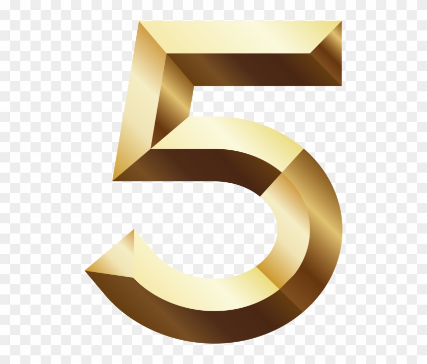 5 Golden Numbers - Graphic Design Clipart #5793056