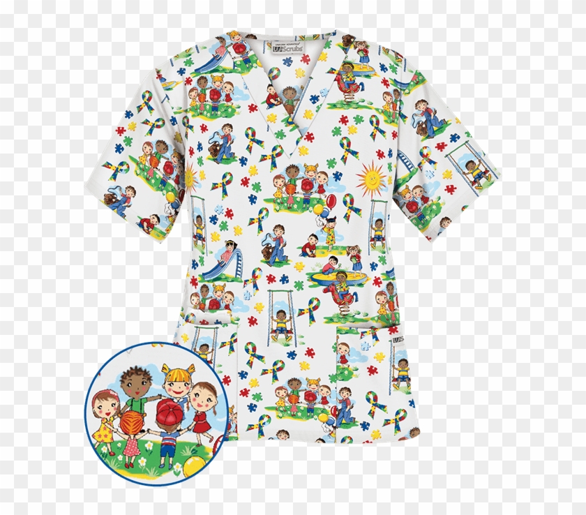 Pc61auw - Autism Awareness Scrubs Clipart #5793356