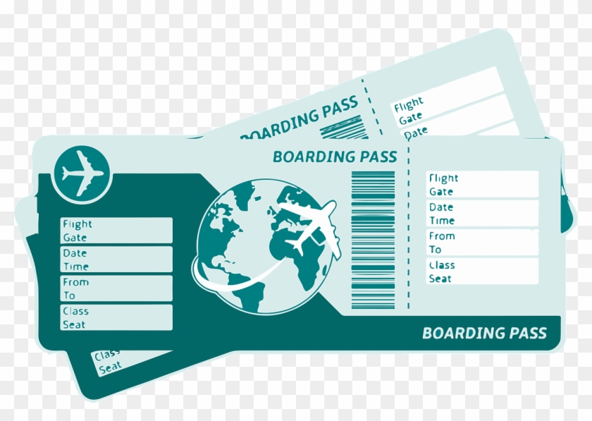 Vector Graphics,free Pictures - Indigo Boarding Pass Clipart