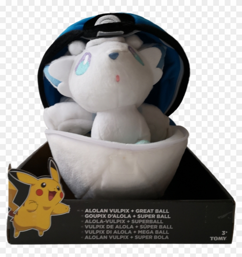 Tomy Pokemon Clip N Carry Pokeball Alolan Vulpix & - Stuffed Toy - Png Download #5794496