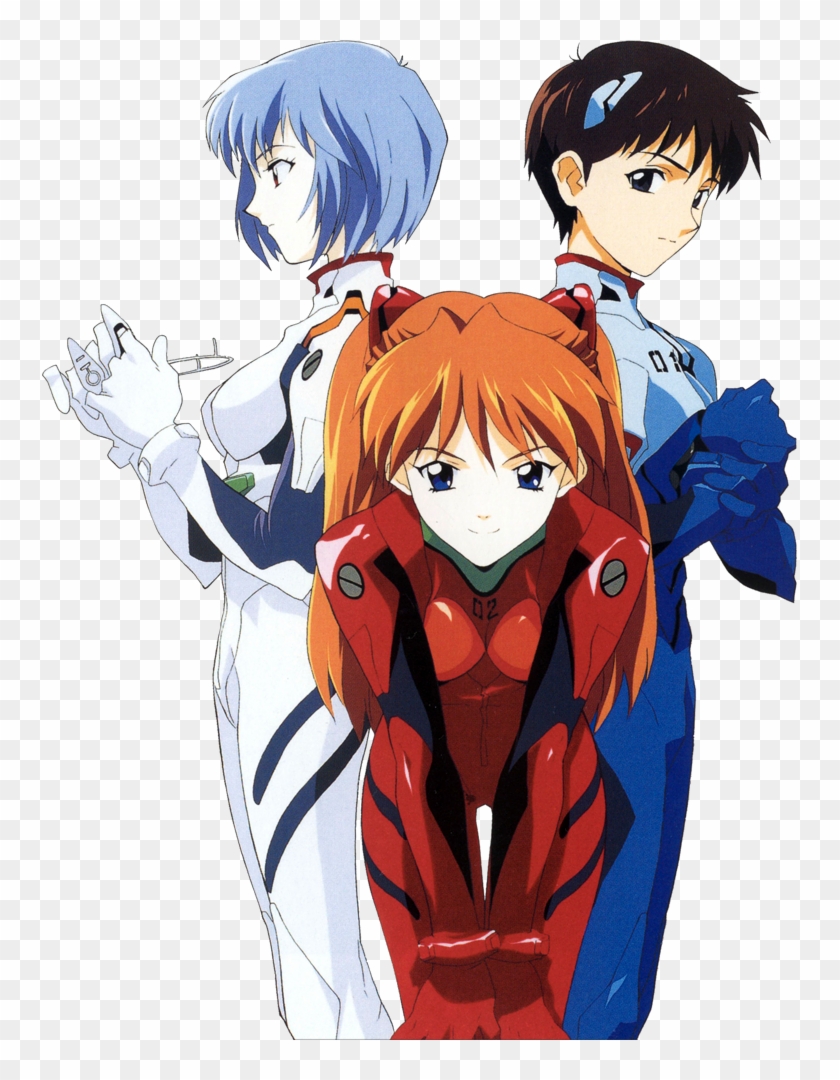 Neon Genesis Evangelion - Neon Genesis Evangelion Main Characters Clipart