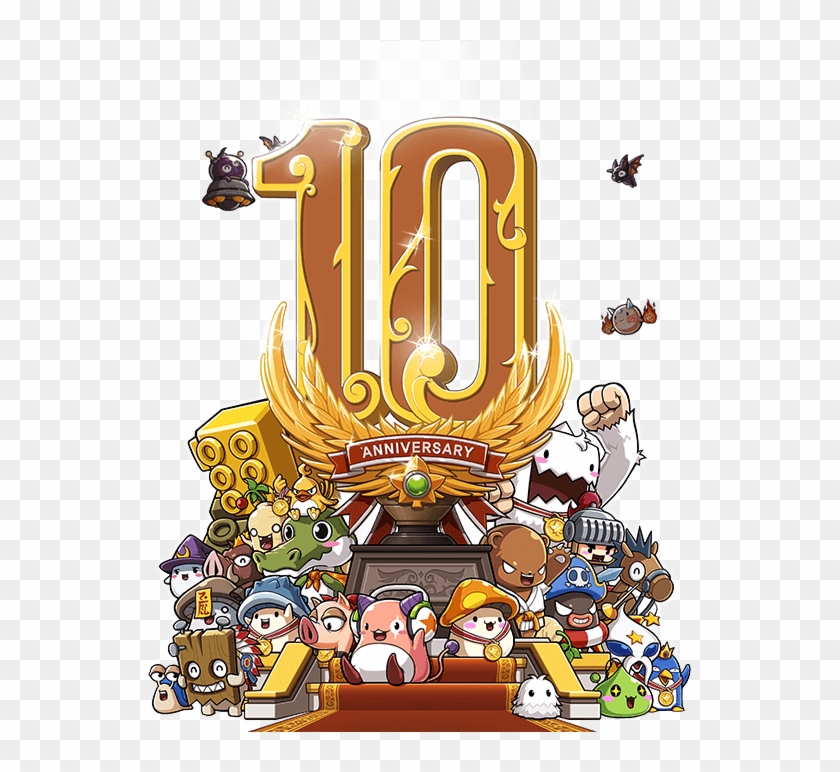 Maplestory Logo Maplestory 10 Anniversary Logo - Maplestory 10th Anniversary Cake Clipart