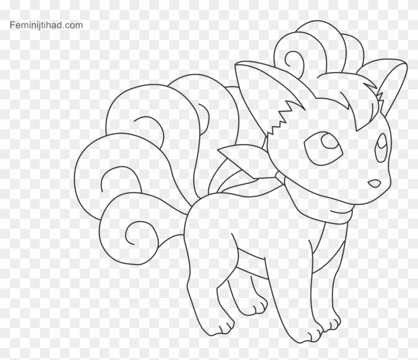 Vibrant Design Vulpix Coloring Pages Alola Pokemon - Cute Pokemon Vulpix Coloring Pages Clipart #5795237