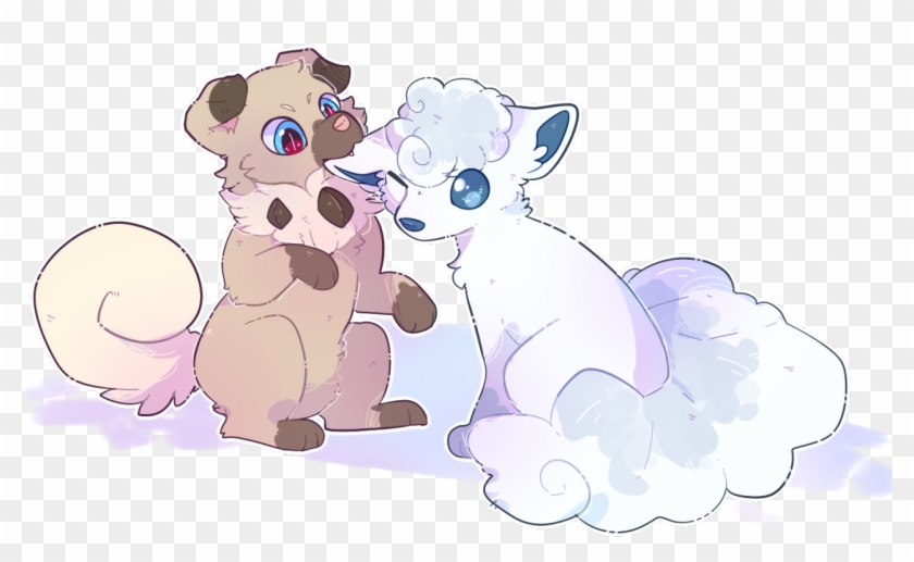 Rockruff & Alolan Vulpix Your Art Is So Cute - Cartoon Clipart