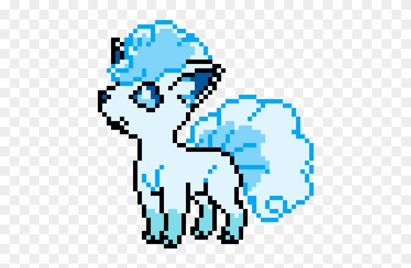 64 Bit Alolan Vulpix - Pixel Art Clipart