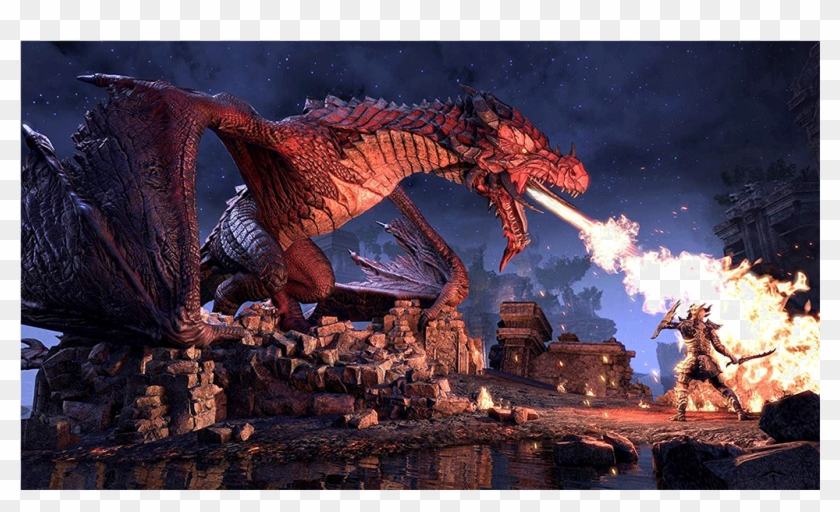 The Elder Scrolls Online - Elder Scrolls Online Elsweyr Dragons Clipart