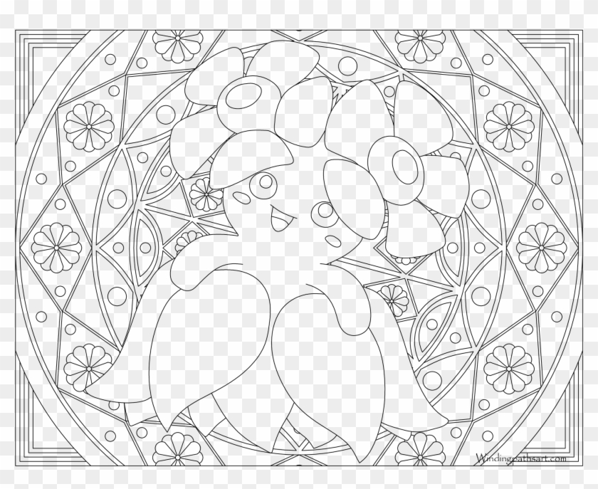 Mandalas Para Colorear De Pokemon , Png Download - Pokemon Dragonair Coloring Page Clipart