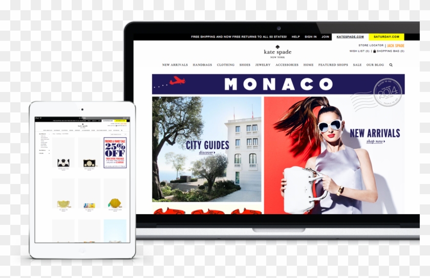 In Addition To Its Expansive Online Store, Kate Spade - Tablet Computer Clipart #5796734