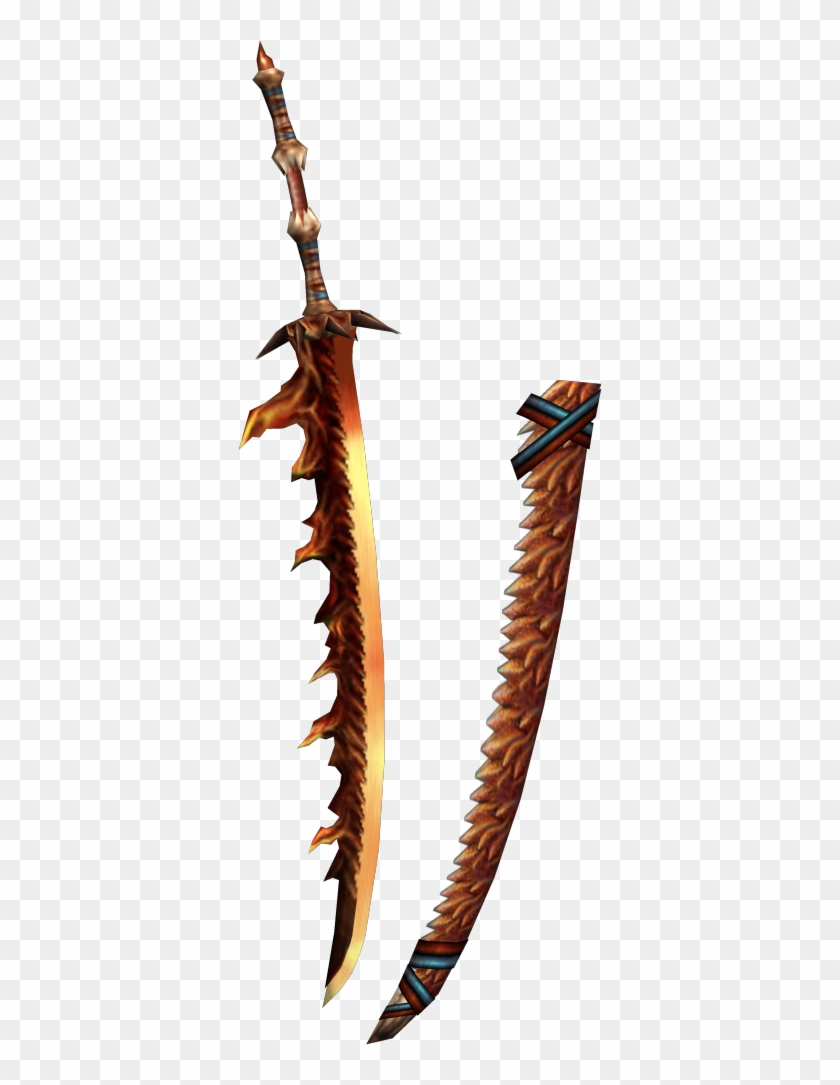 Fire Sword Png - Red Dragon Sword Monster Hunter Clipart #5797328