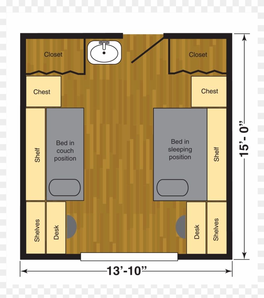 Coleman Room Diagram And Floor Plan - Small Dorm Floor Plans Clipart