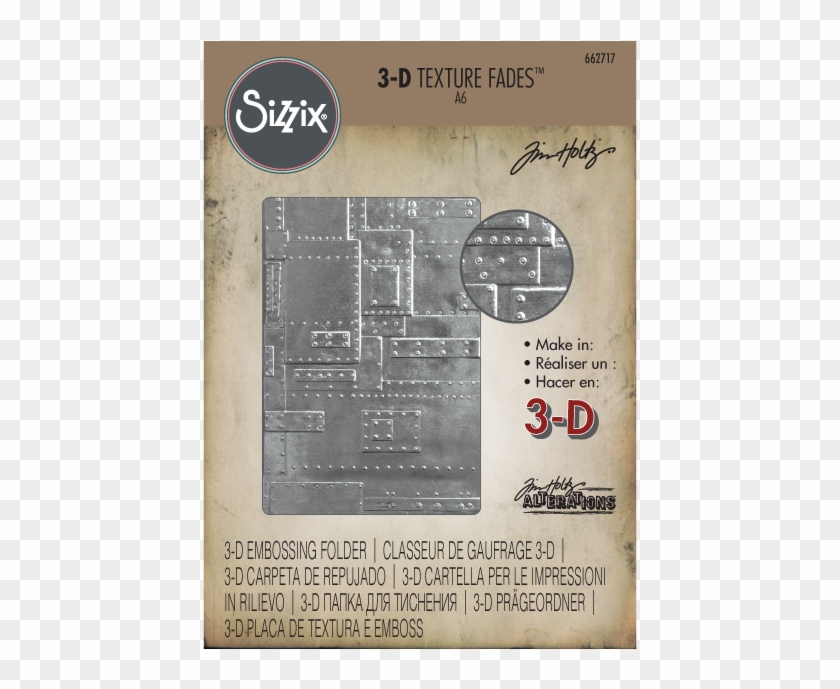 Snowfall/speckles Texture Fades Sizzix Tim Holtz Embossing - Tim Holtz 3d Embossing Folders Clipart