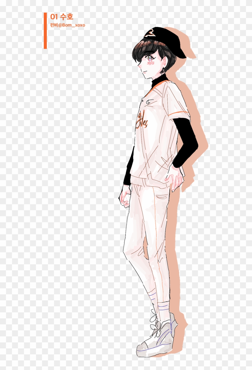 [fanart Project] Exo Baseball < Part C> Sehun Http - Illustration Clipart