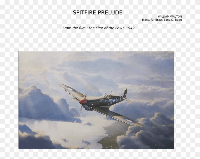 Spitfire Prelude Sheet Music For Piano, Trumpet, French - Supermarine Spitfire Clipart
