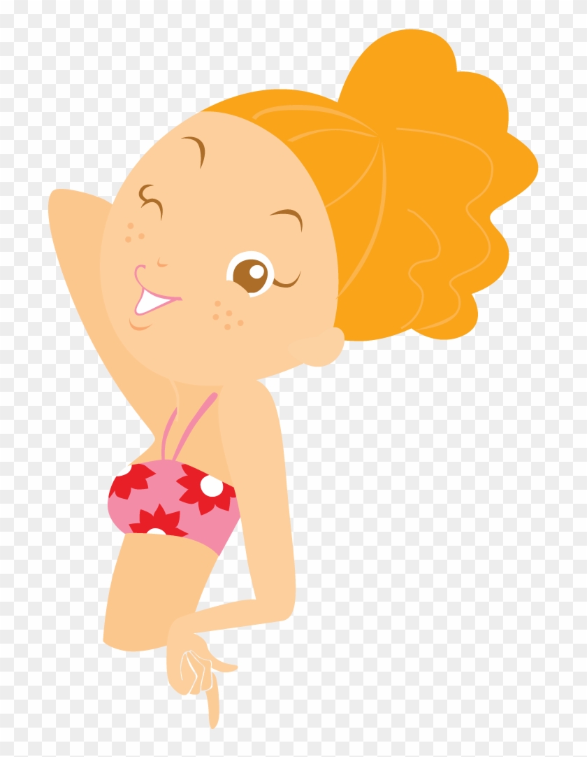 Beach Girl Flirt Icon - Icon Girl Happy Clipart #580108