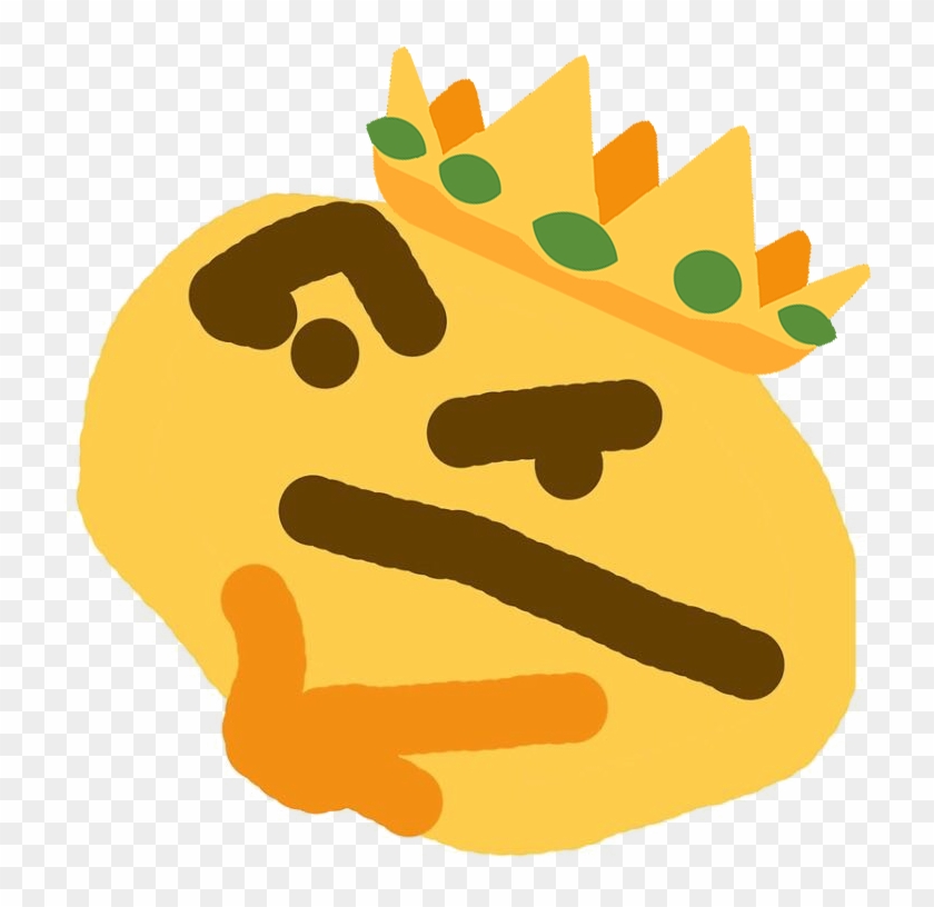 Thinking Face Meme Png - Distorted Emoji Face Clipart #580448