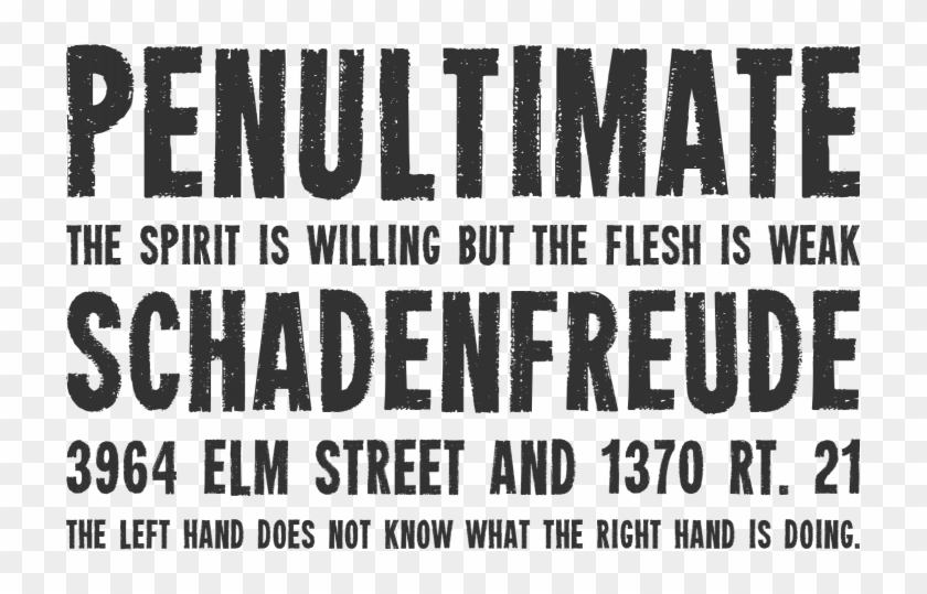 Grunge-typography5 - 1 - Condensed Grunge Font Clipart #581264