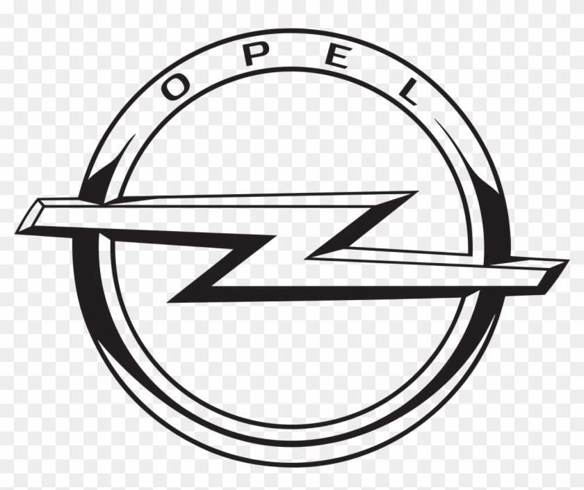 Opel Symbol Hd Png - Opel Logo Black And White Clipart #581532