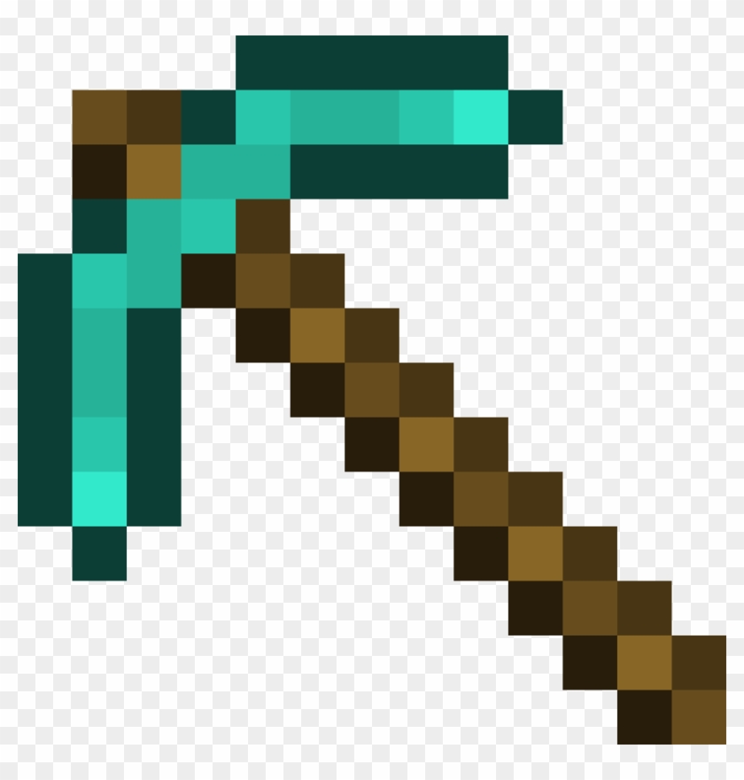 Minecraft Diamonds Png - Minecraft Diamond Pickaxe Clipart