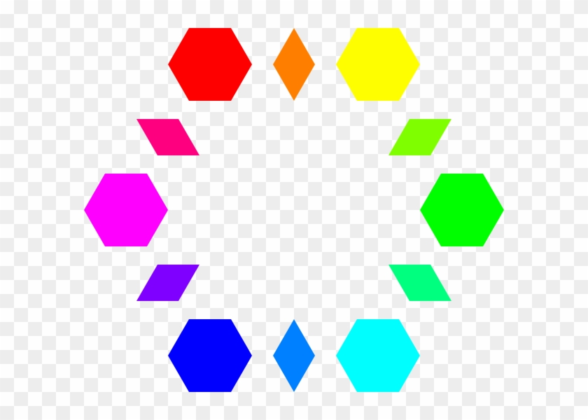 6 Hexagons 6 Diamonds Svg Clip Arts 600 X 520 Px - Png Download #581595