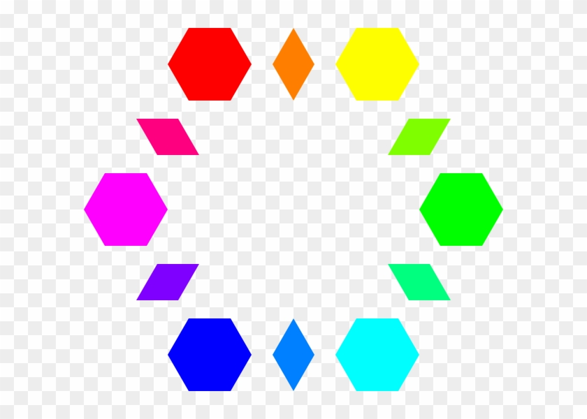 6 Hexagons 6 Diamonds Svg Clip Arts 600 X 520 Px - Png Download