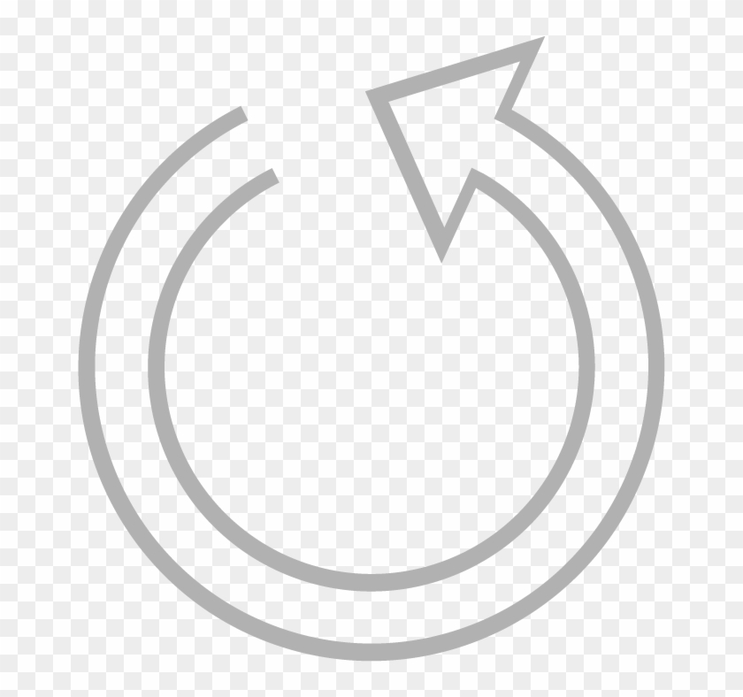A30 Curvedarrow Gray - Circular Arrow White Png Clipart