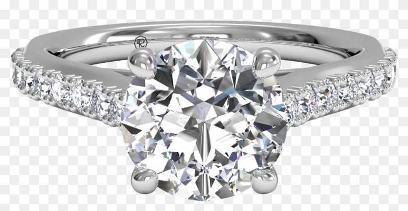 French Set Engagement Ring Surprise Diamonds - Most Popular Engagement Rings 2015 Clipart #582001