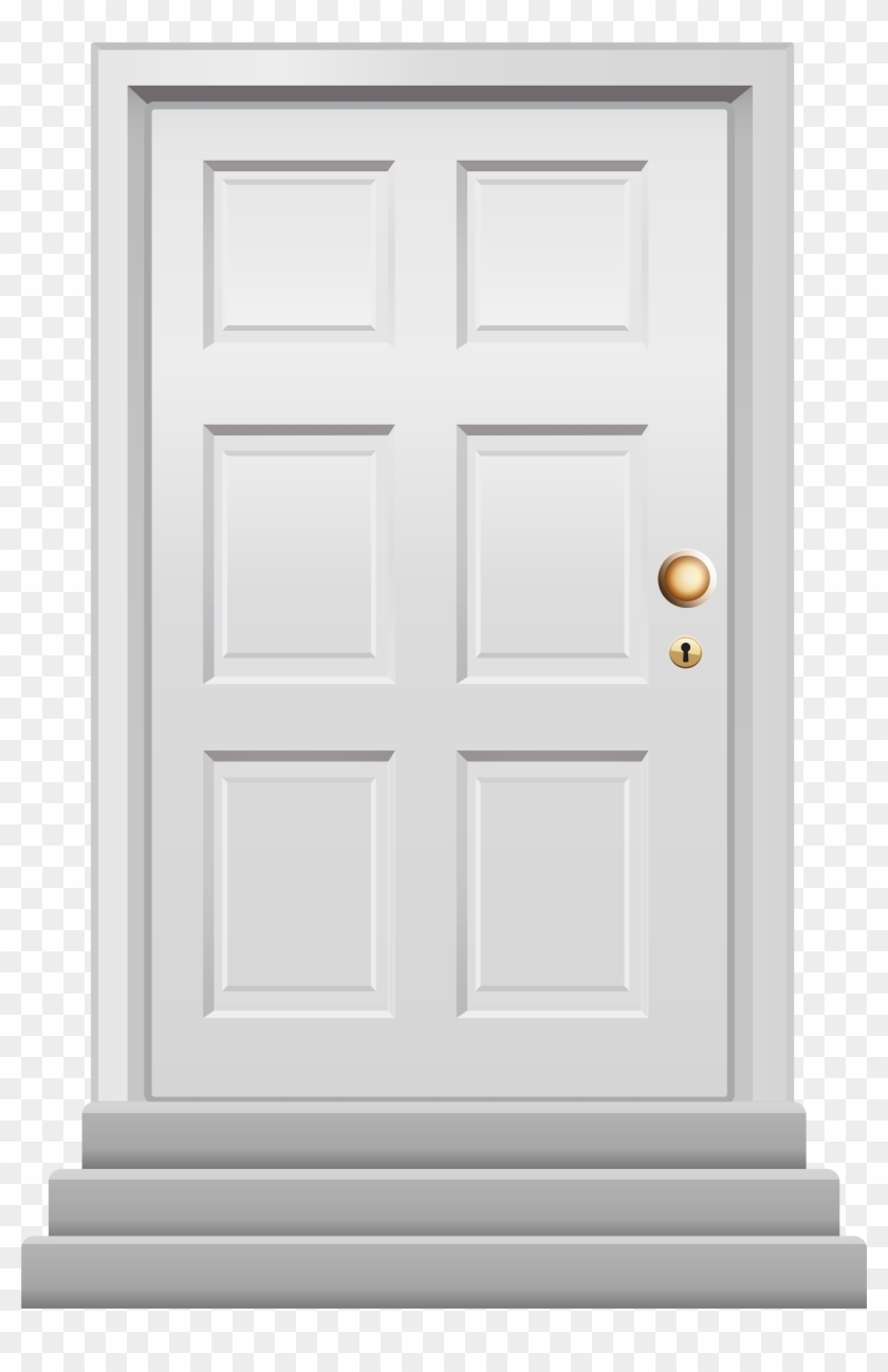 Front Door White Png Clip Art - House Door Clipart Transparent Png #582153