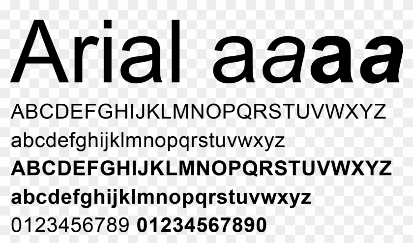 56 Free Arrow Symbols & Icons - Arial Font Example Clipart