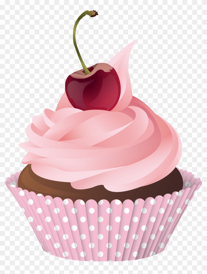 Pink Cupcake Png - Cupcakes With Sprinkles Clipart Transparent Png #582858