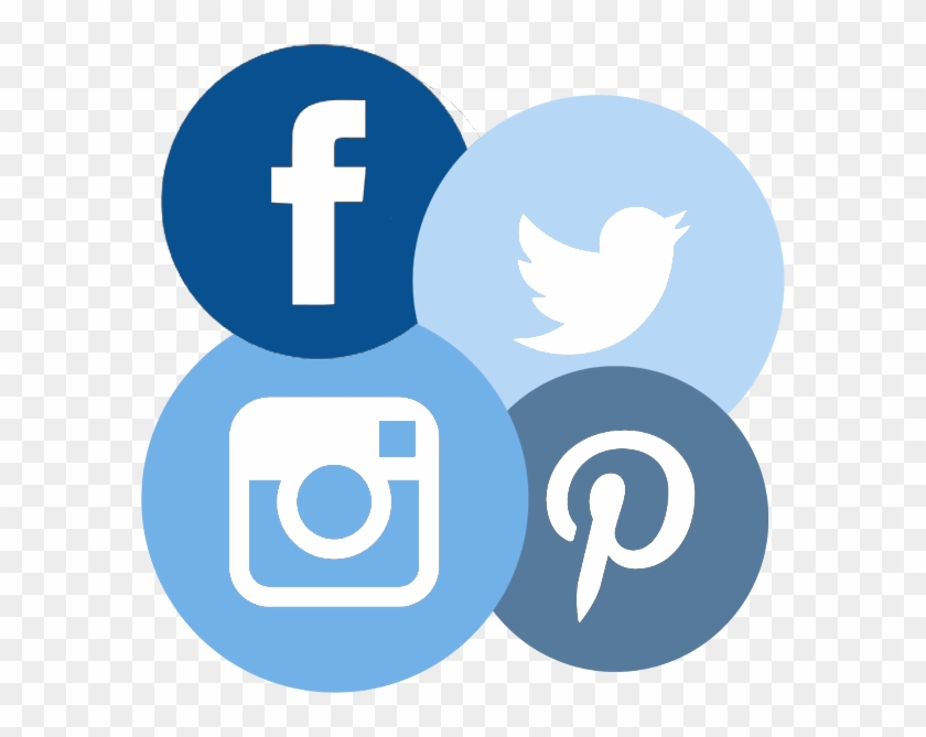 Social Media Circle Icons - Social Media Logos Red Background Clipart