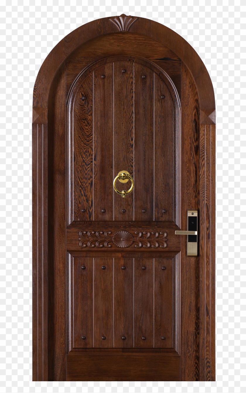 Wooden Door W4024 - Wood Arch Doors Png Clipart