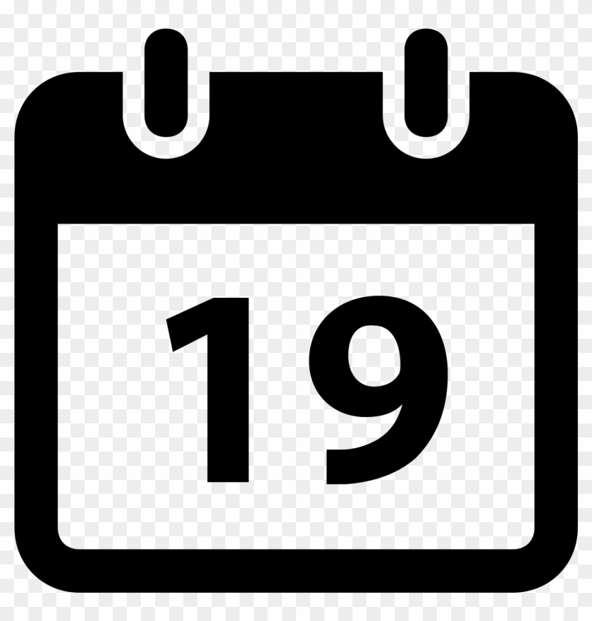 Calendar 19 Icon - Monday Icon Clipart