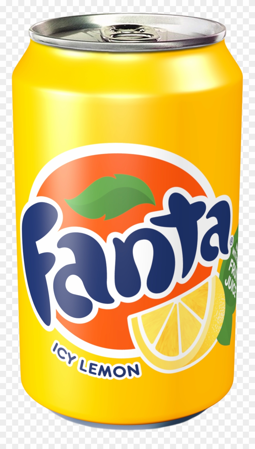 Vueqc Fanta Icy Lemon 330ml Can - Fanta Lemon Can Png Clipart