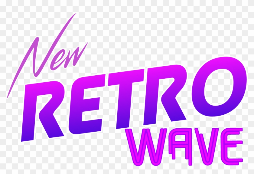 Retro Retrowave Font Aesthetic Vaporwave Png Sticker - Graphic Design Clipart #584118