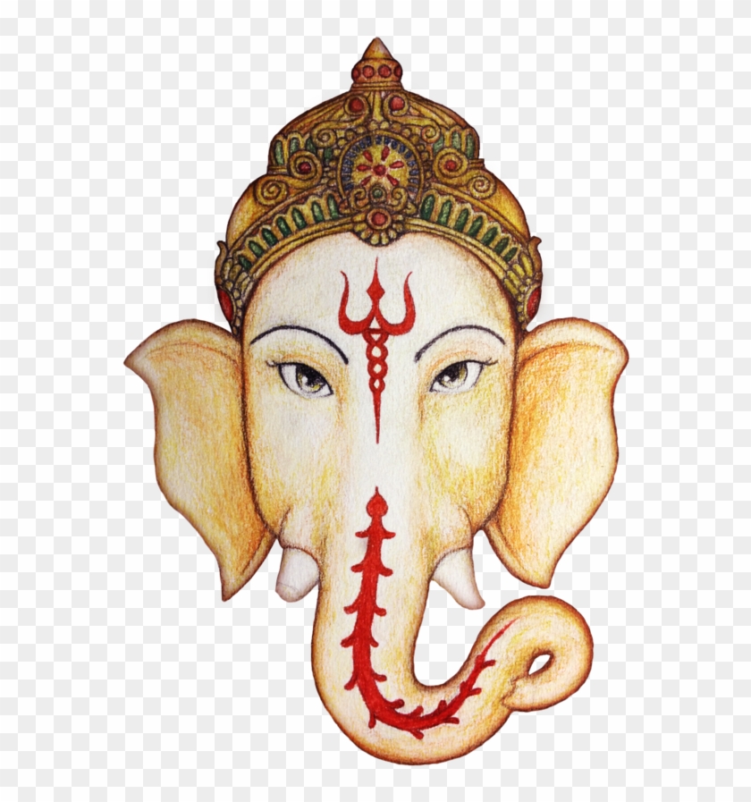 600 X 857 4 - Ganesha Head Png Clipart #584200