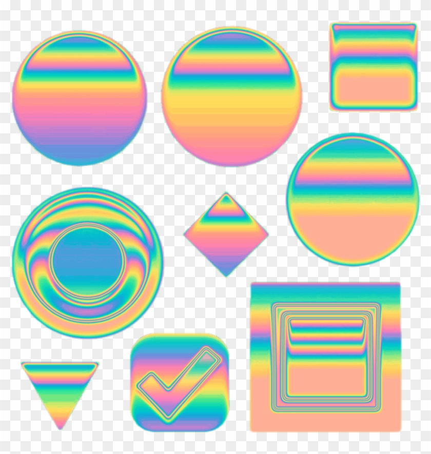 Holo Tumblr Vaporwave Aesthetic - Circle Clipart #584232