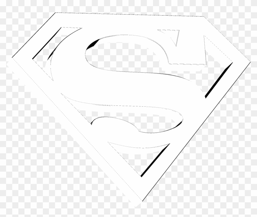 Superman Logo Black And White - Superman Clipart #584456